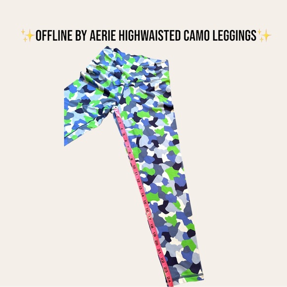 ✨OFFLINE by Aerie Highwaisted Neon Camo Leggings. Size‎ Large✨ - Picture 2 of 7